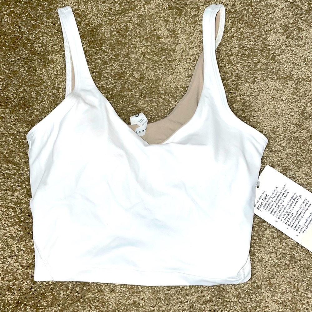 Lululemon white align tank, new with tags!